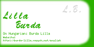 lilla burda business card